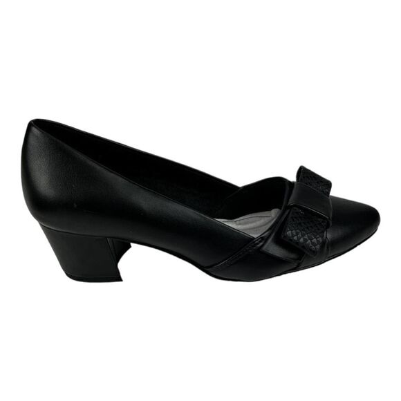 New Easy Street Women Black Shoes Pointed toe Slip-on Heels Pumps US 6.5 - Picture 7 of 10